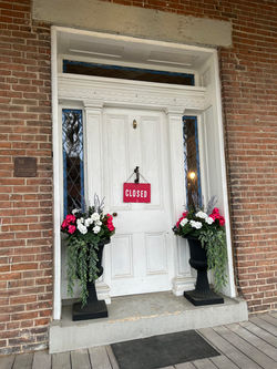closed sign on front door